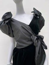Load image into Gallery viewer, ARCHIVE 1980S WIM HEMMINK COUTURE VELVET &amp; TAFFETA EVENING DRESS
