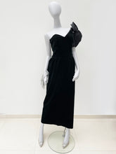 Load image into Gallery viewer, ARCHIVE 1980S WIM HEMMINK COUTURE VELVET &amp; TAFFETA EVENING DRESS
