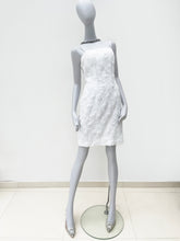 Load image into Gallery viewer, ARCHIVE CALVIN KLEIN ROSE SWIRL MINI WEDDING DRESS
