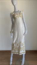 Load and play video in Gallery viewer, VINTAGE 1960S COUTURE SATIN BROCADE WEDDING DRESS
