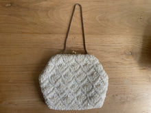 Load image into Gallery viewer, 1960S HAND BEADED PEARL &amp; MICRO BEAD BRIDAL BAG
