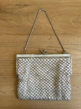 Load image into Gallery viewer, VINTAGE 1960S &quot;LE SOIR&quot; SATIN, MOTHER OF PEARL LUCITE + BEADED BRIDAL BAG
