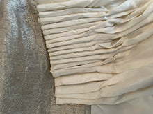 Load image into Gallery viewer, VINTAGE 1930S COUTURE METALLIC &amp; PLEAT PINTUCK SATIN WEDDING GOWN
