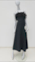 Load and play video in Gallery viewer, VINTAGE 1970&#39;S OSTRICH &amp; DIAMANTE EVENING DRESS
